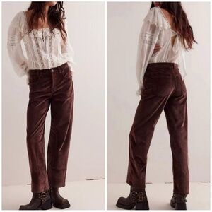 Free People We The Free Risk Taker Cord Jeans chocolate truffle size 30 NWT